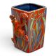Anita Harris Tree Frog on a medium square vase H22cm. Gold signed. - Image 1 of 5