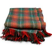 Vintage Gieves & Hawkes, No.1 Savile Row, London, plaid Lambswool Angora scarf, featuring a