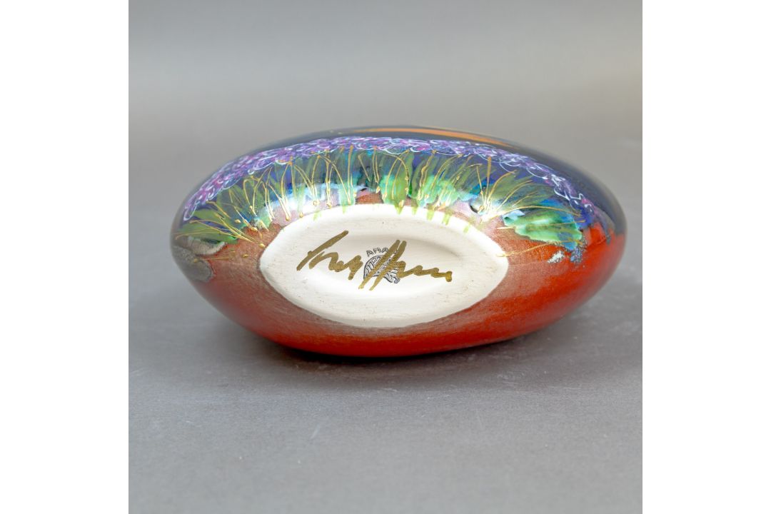 Anita Harris Cherry Blossom Teardrop vase H32cm. Gold signed. - Image 6 of 6