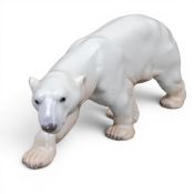 Bing & Grondahl of Copenhagen model of a walking Polar bear. Length 29.5cm