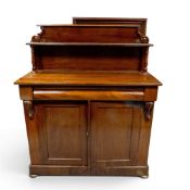 Victorian mahogany small 2 door Chiffonier H128cm x W107cm