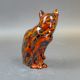 Anita Harris, Seated Cat figurine with glazed fusion Tiger effects H22cm. Gold signed. - Image 4 of 6