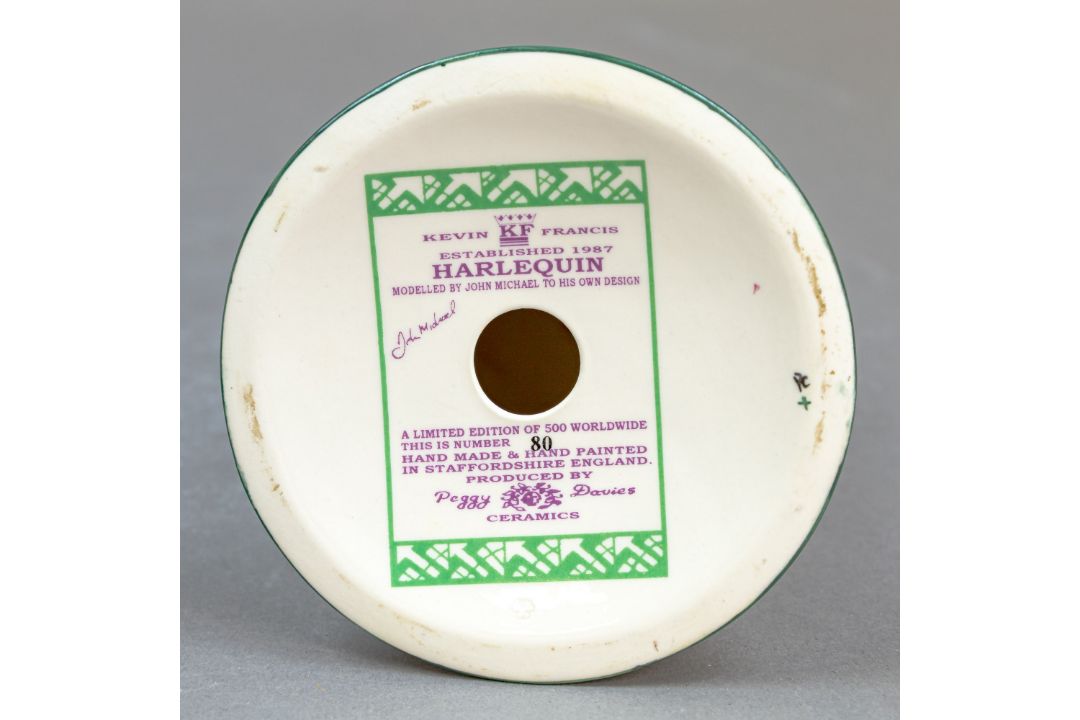 Kevin Francis Harlequin modelled by John Michael to his own design, limited edition 80/500. Signed. - Image 6 of 6