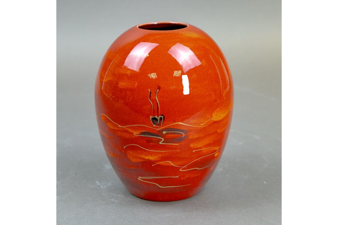 Anita Harris Sailing Home Delta vase H15cm. Gold signed. - Image 2 of 6