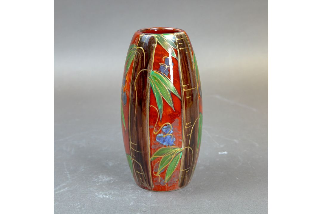 Anita Harris Panda Skittle vase H17cm. Gold signed. - Image 3 of 5