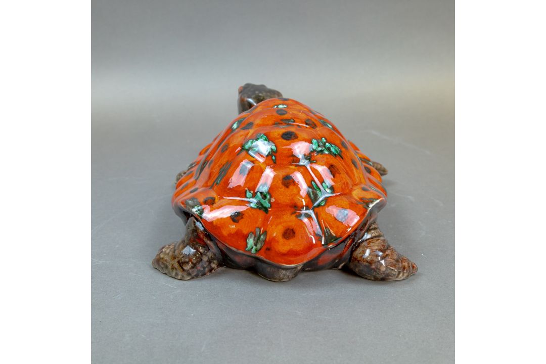 Anita Harris, extra large model of a Tortoise with blue mountain glaze L35cm. Gold signed. - Image 5 of 7