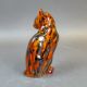 Anita Harris, Seated Cat figurine with glazed fusion Tiger effects H22cm. Gold signed. - Image 3 of 6