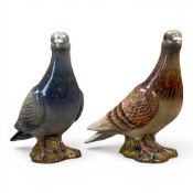 Two first version Beswick Pigeons in red & grey.