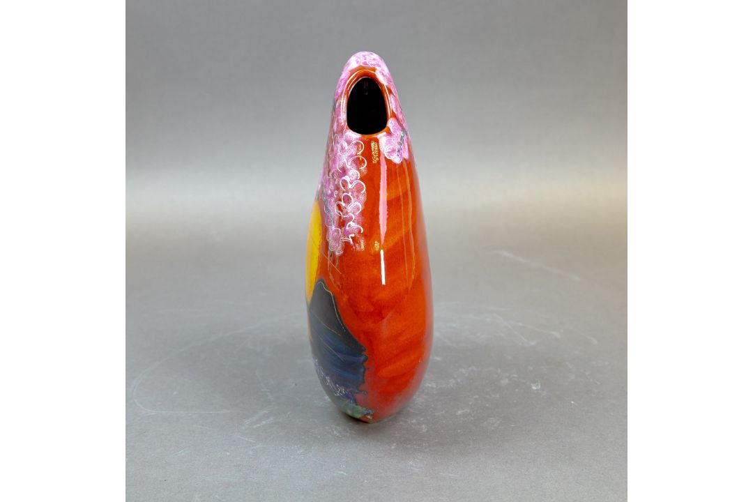 Anita Harris Cherry Blossom Teardrop vase H32cm. Gold signed. - Image 3 of 6