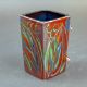 Anita Harris Tree Frog on a medium square vase H22cm. Gold signed. - Image 4 of 5