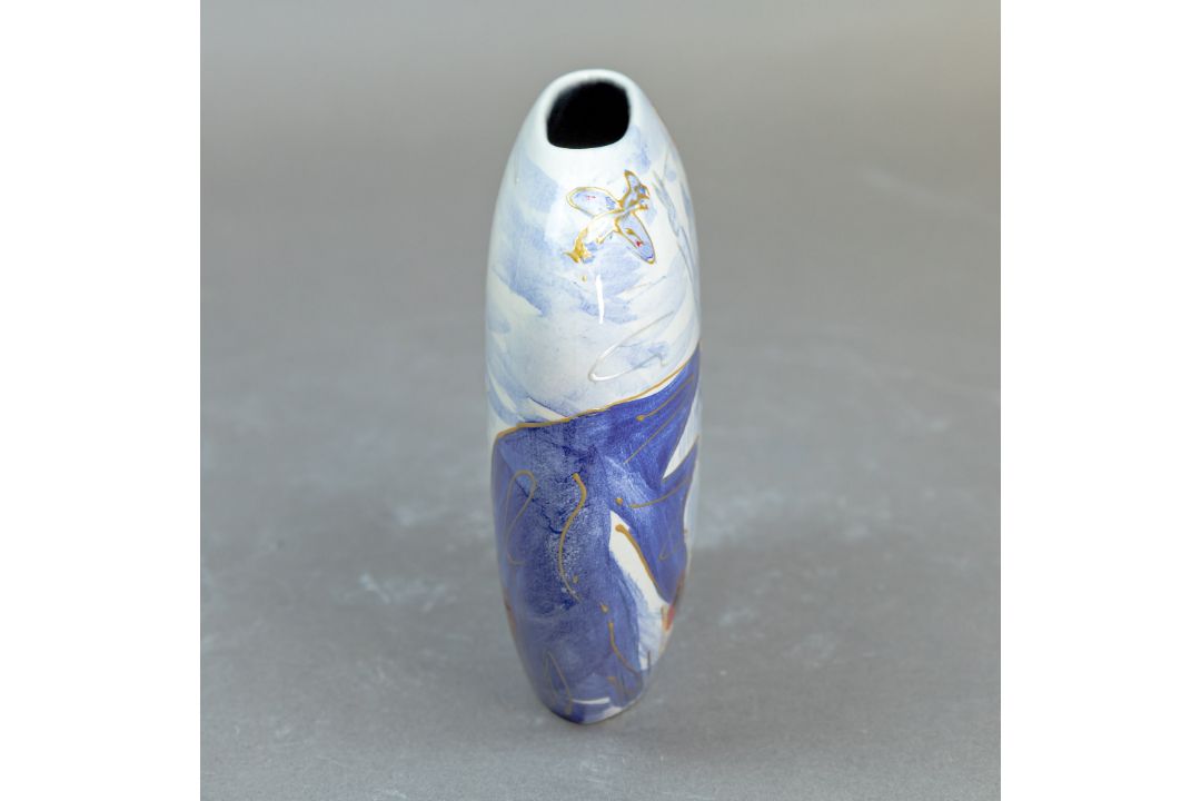 Anita Harris Churchill Anniversary 150 Purse vase H12cm. Gold signed. - Image 4 of 5