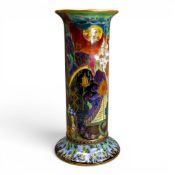 Daisy Makeig-Jones for Wedgwood, a Fairyland Lustre pillar vase, decorated in 
