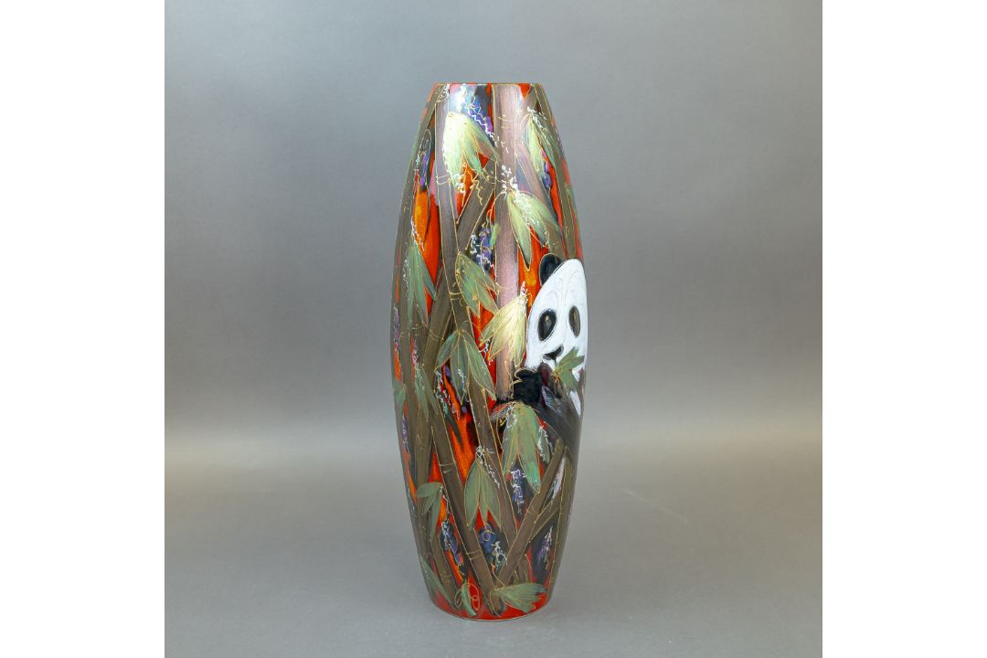 Anita Harris Prestige Giant Panda Havana vase H50cm, RRP £495. Gold signed. - Image 6 of 9
