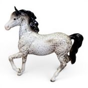 Beswick prancing Arab horse, in rocking horse grey gloss, model 1261, r.