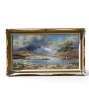 Rex N. PRESTON (1948), oil painting on canvas Highland scene 