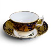A collection of 19th century porcelain tea cups and saucers in various patterns from different