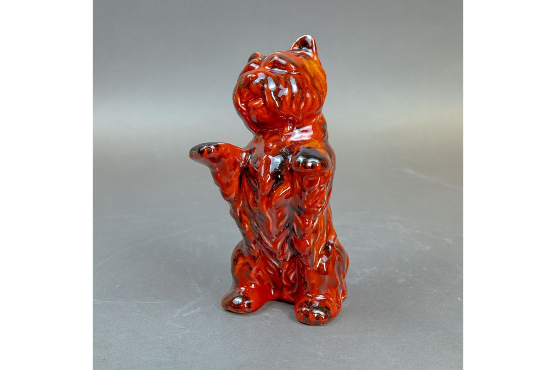 Anita Harris Flambe begging Westie / West Highland type Dog H19cm. Gold signed. - Image 3 of 6