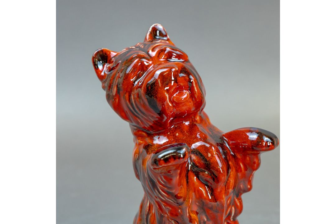 Anita Harris Flambe begging Westie / West Highland type Dog H19cm. Gold signed. - Image 2 of 6