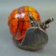 Anita Harris large model of a hand painted stunning Snail L30cm. Gold signed. - Image 2 of 5