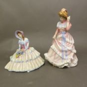 Royal Doulton lady figurines, Sharon HN3603 and Daydreams HN1731 (2).