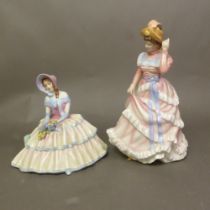 Royal Doulton lady figurines, Sharon HN3603 and Daydreams HN1731 (2).