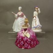 Three Royal Doulton lady figurines, Diana HN3266, Little Bo-Peep HN3030 and Victoria HN2471 (3).