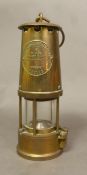 Eccles Type 6 brass miners lamp.