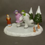 Boxed Coalport Characters The Snowman figurine Ice Dance, limited edition.