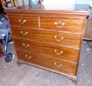 A mahogany chest of 2 over 3 drawers raised on bracket supports 103cm W x 55cm D x 107cm H