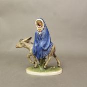 Goebel Porcelain 'Flight into Egypt' Featuring Mary and Baby Jesus riding a donkey. H:-20cm