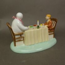 Boxed Coalport Characters The Snowman figurine Dinner for Two, limited edition.
