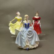 Three Royal Doulton lady figurines, Ninette HN2379, Winsome HN2220 and Susan HN4532 (3).