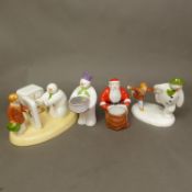 Three boxed Coalport Characters The Snowman figurines/items, The Adventure Begins, Chilling Out