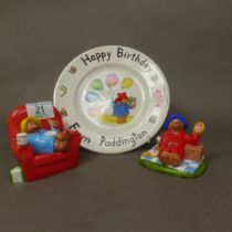 Two boxed Coalport Characters 'Paddington Bear' figurines, Good Life and Bear Necessities,