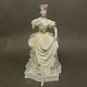 Coalport 'English Rose Collection 1995' Moonlight figure limited edition No. 335 / 1000.