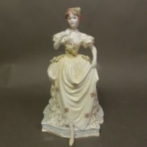 Coalport 'English Rose Collection 1995' Moonlight figure limited edition No. 335 / 1000.