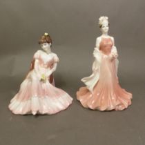 Two Coalport lady figures 'Thoughts of you' from the Park Lane collection & Ladies of fashion figure