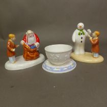 Three boxed Coalport Characters The Snowman figurines/items, Toothy Grin, Let's See if There's One