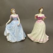 Royal Doulton lady figurines, Faith HN4151 and Charity HN4243 (2).