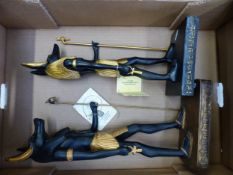 Egypt interest, two Myth & Legends resin figures of Anubis, height of tallest 43.5cm (2).