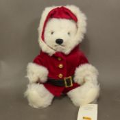 Boxed Steiff Teddy Bear Santa Claus, no 02878, with CoA, height 25cm.