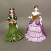 Two Coalport lady figures 'A New Millennium' & 'A Gift at Christmas' (2)