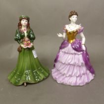 Two Coalport lady figures 'A New Millennium' & 'A Gift at Christmas' (2)