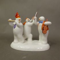 Boxed Coalport Characters The Snowman figurine All Together Now, limited edition. (Hairline to