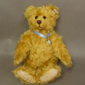 Boxed Steiff Golden Jubilee Teddy Bear, height 35cm.