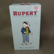Boxed Steiff Rupert Classic Bill Badger, no 317, with CoA, height 28cm.
