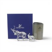 Swarovski Crystal Mother Elephant (678945) retired 2006 designed by Heinz Tabertshofer with a
