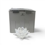 Swarovski Large Waterlily Candleholder (119747) retired 2020 designed by Max Schreck in the shape of