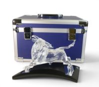 Swarovski Large Bull (6284583) retired 2004. Limited Edition 08720/10000, designed by Adi Stocker