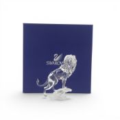 Swarovski Rare Encounters Collection Lion Standing on a Rock (269377) retired 2008 designed by